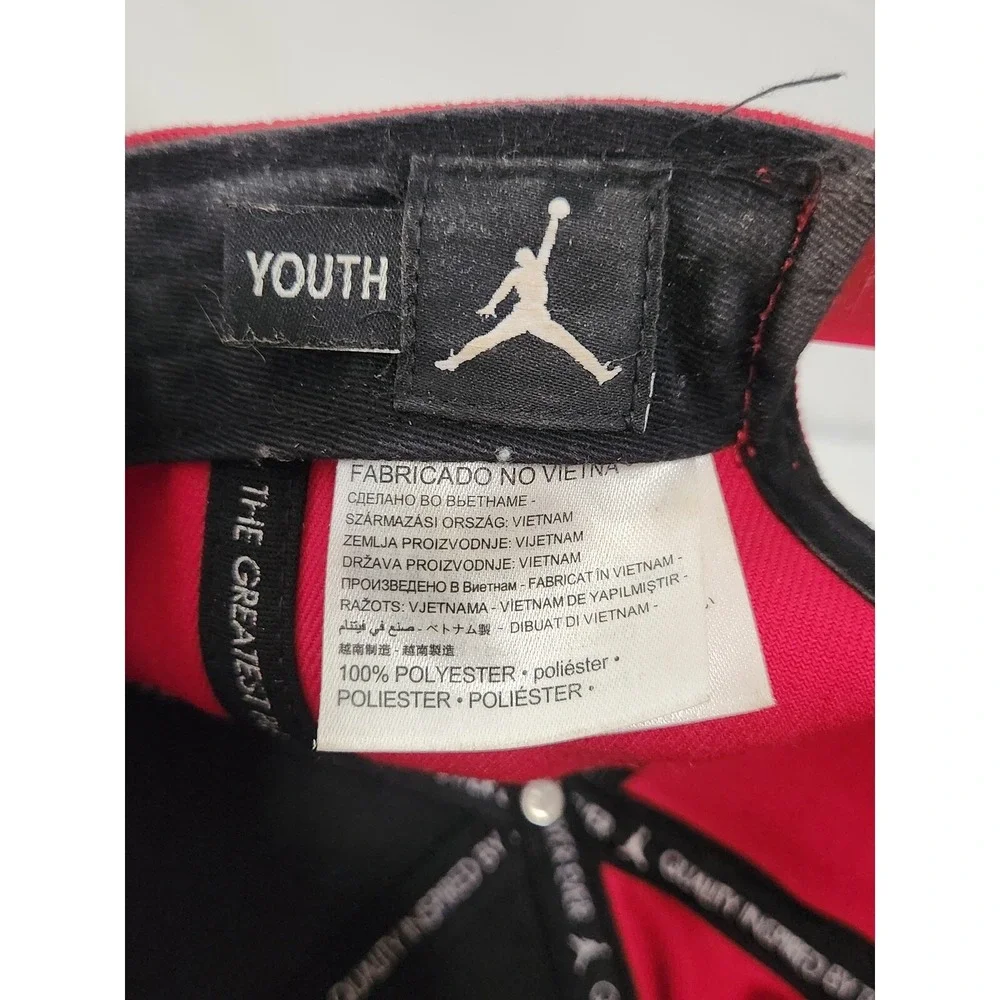 Air Jordan Hat Youth Red Snapback Cap‎ Basketball Logo